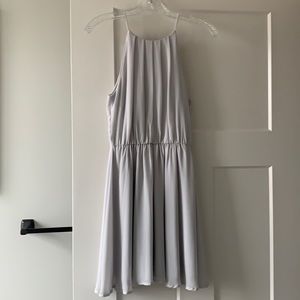 Light Gray High Neck Dress